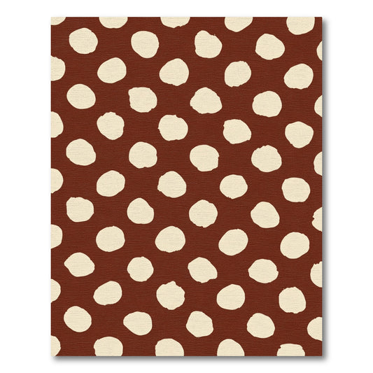 Brown Cream Polka Dot Rug