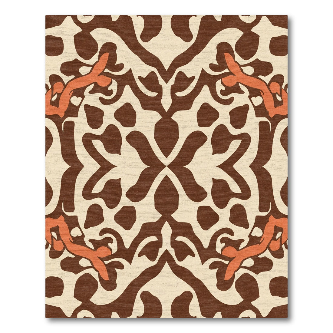 Warm Beige Saffron Accented Lattice Rug