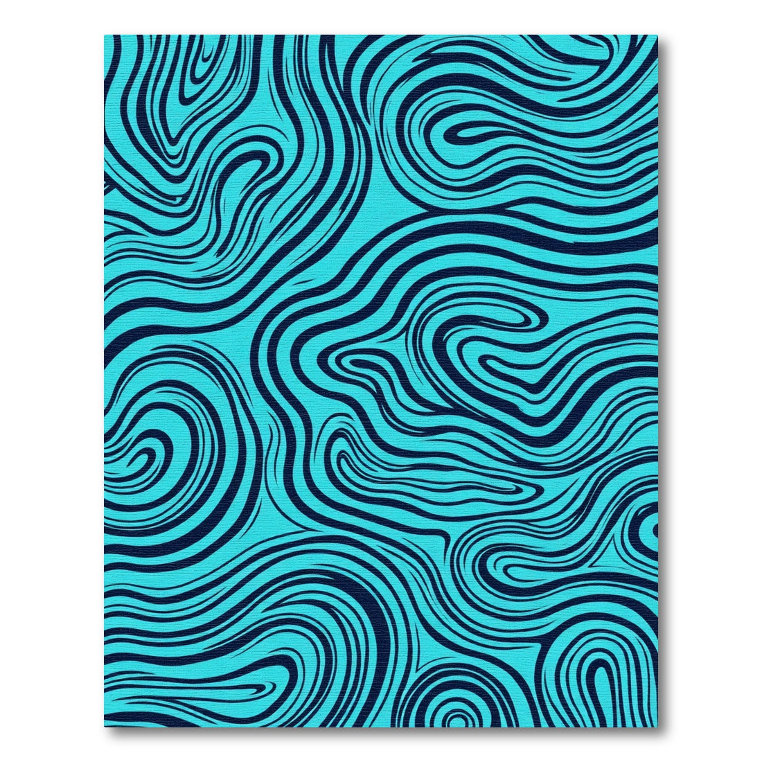 Aqua And Navy Swirls Rug