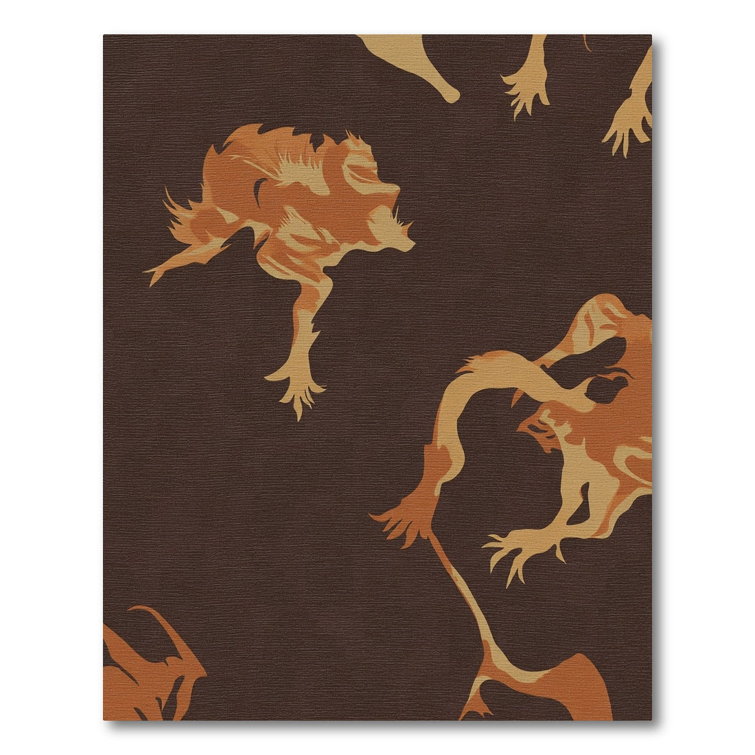 Earthy Creatures Mid-Century Modern Rug