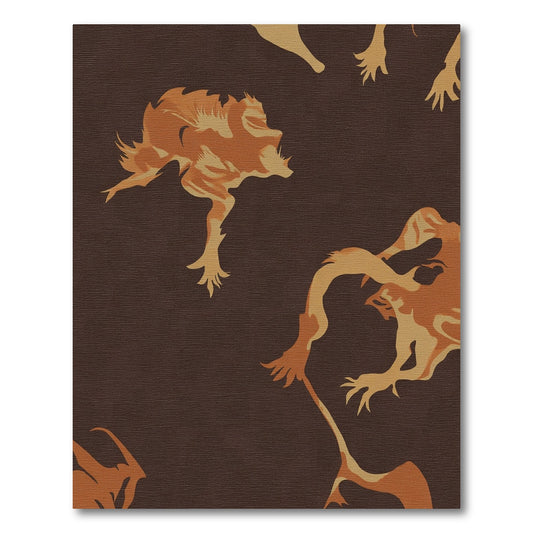 Earthy Creatures Mid-Century Modern Rug