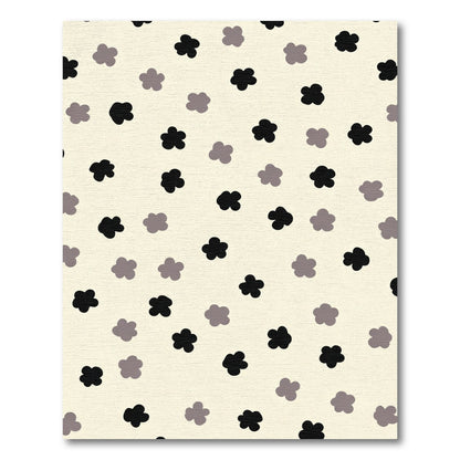Neutral Pastel Floral Scatter Rug