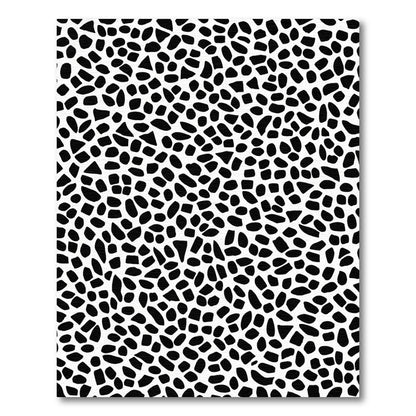 Black White Pebble Scatter Rug