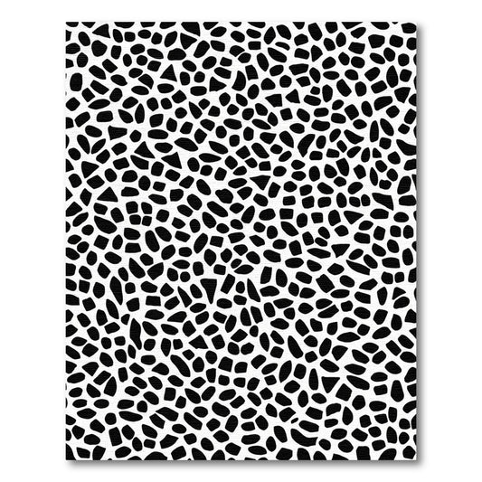 Black White Pebble Scatter Rug