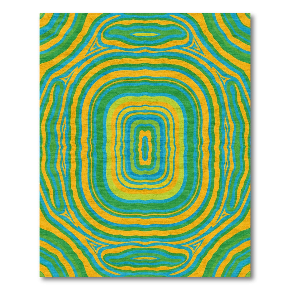 Abstract Swirls Blue Green Yellow Rug