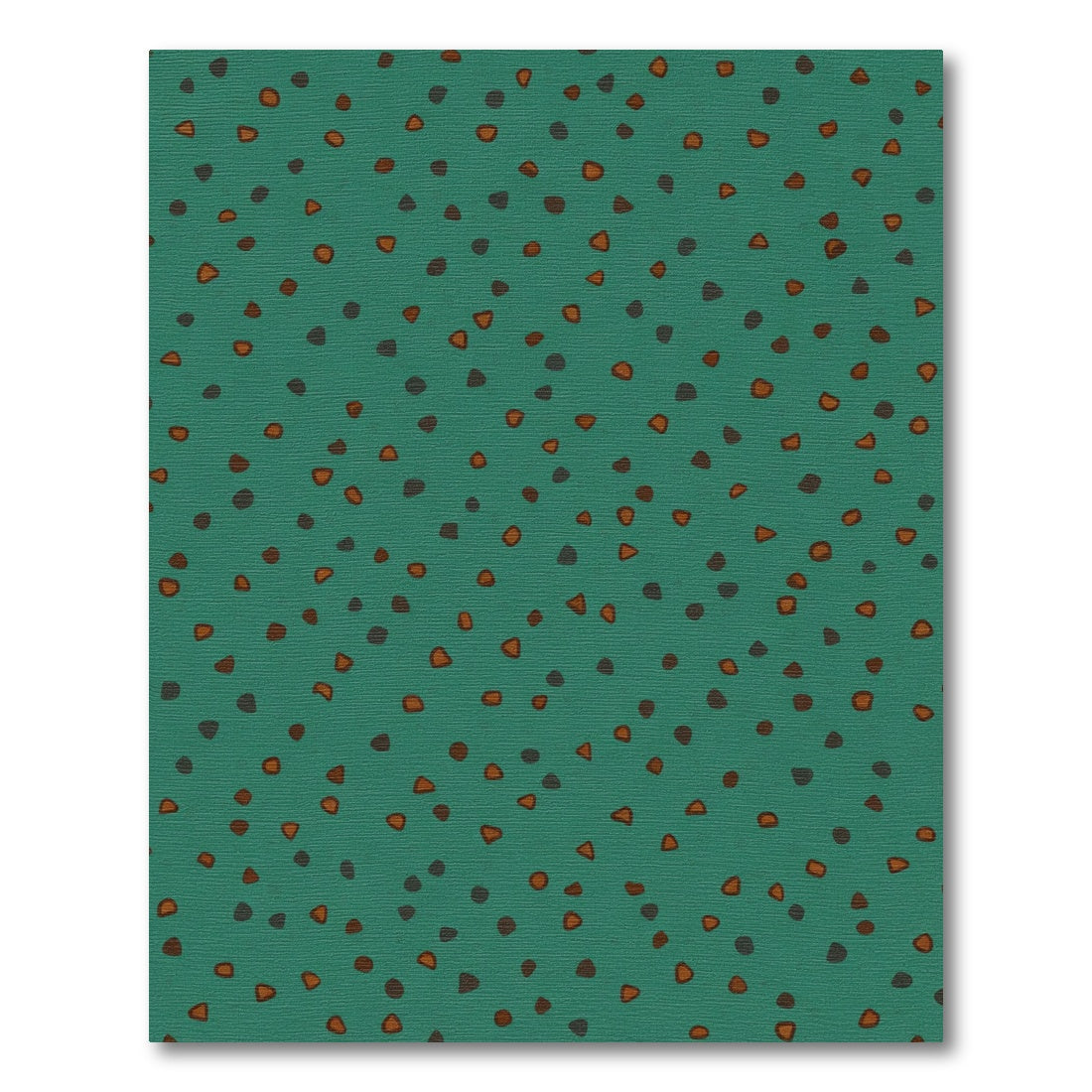 Deep Teal Speckled Earthy Tone Rug