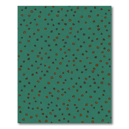 Deep Teal Speckled Earthy Tone Rug