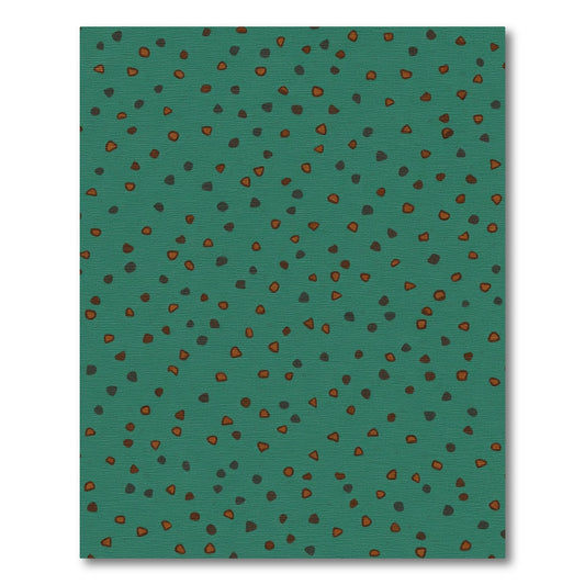 Deep Teal Speckled Earthy Tone Rug