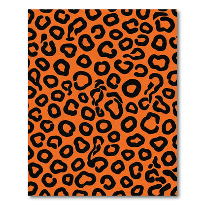 Bold Orange Black Big Cat Spots Rug