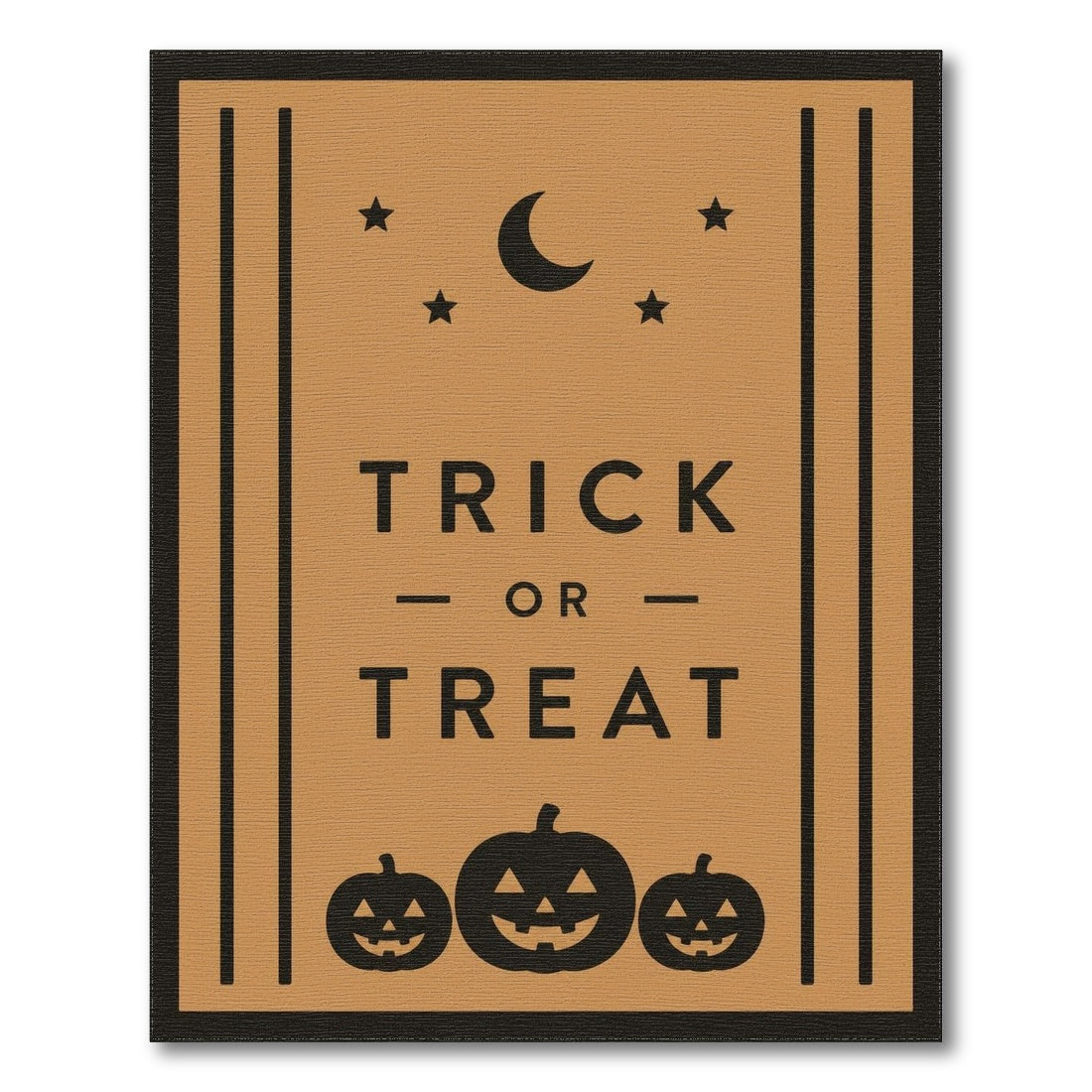Kids Cartoon Trick or Treat Halloween Orange Area Rug