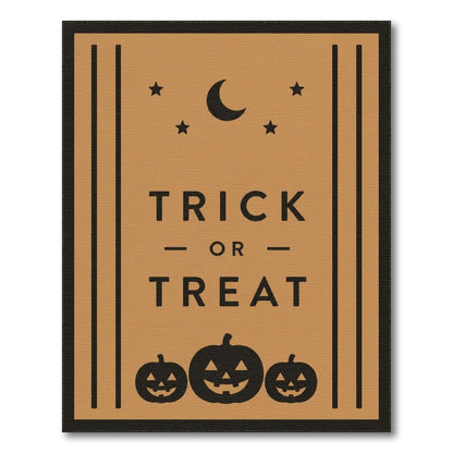 Kids Cartoon Trick or Treat Halloween Orange Area Rug