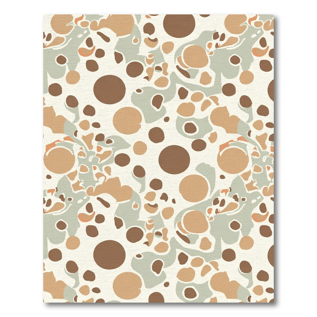 Abstract Earthy Tone Organic Circles Rug