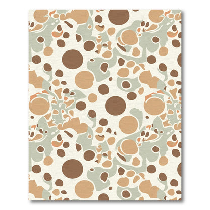 Abstract Earthy Tone Organic Circles Rug