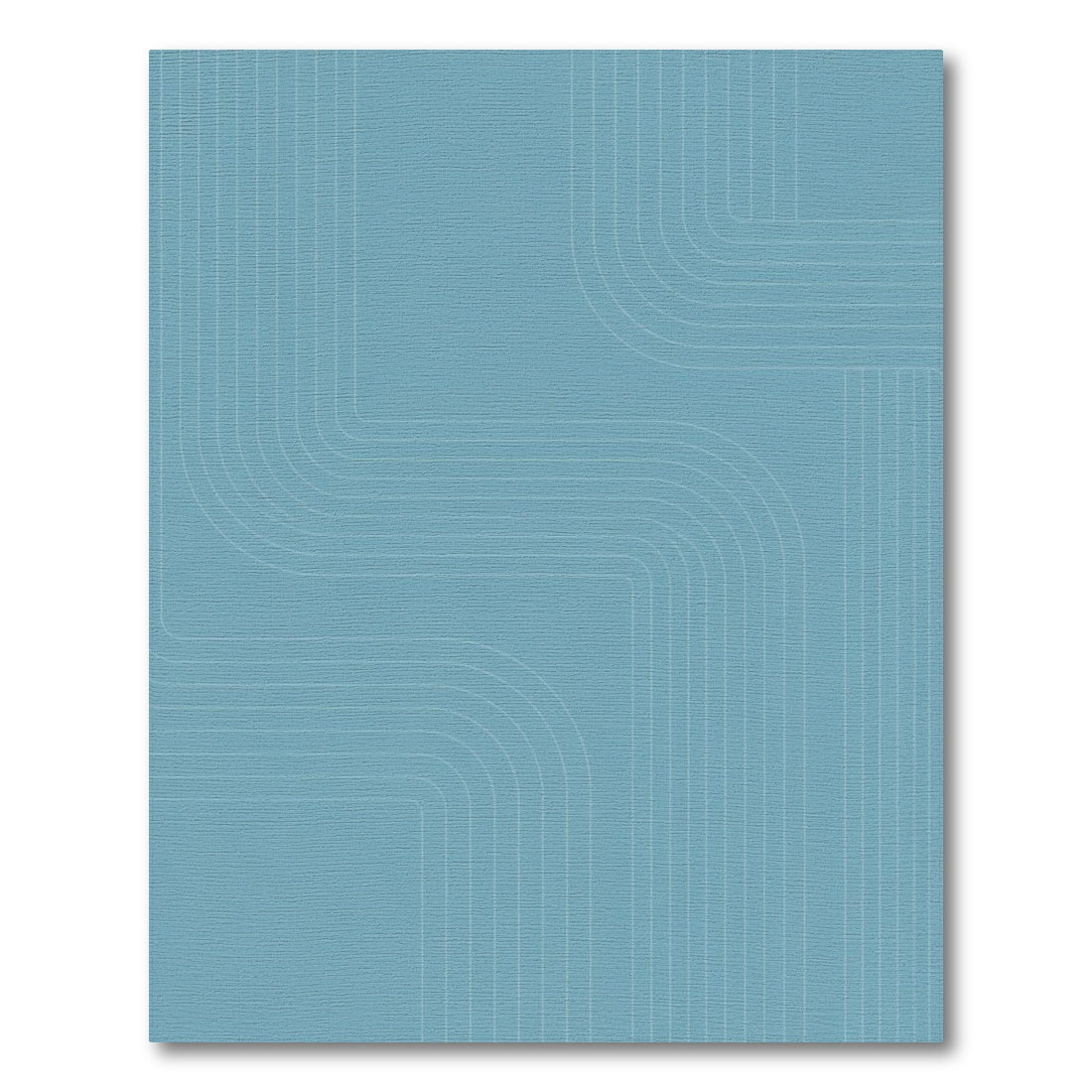 Blue Teal Geometric Lines Area Rug