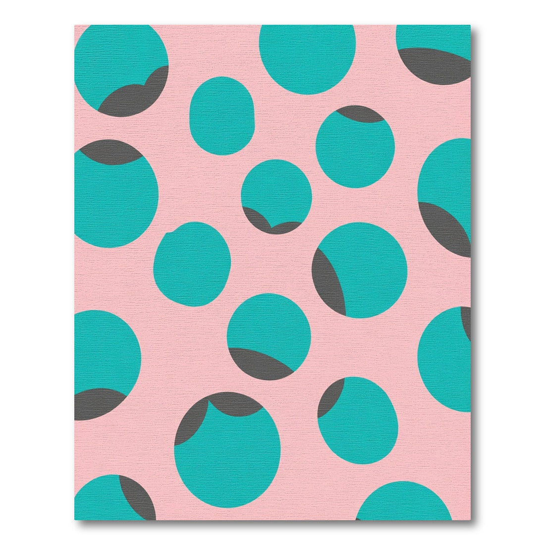 Aqua Gray Teal Polka Dot Rug