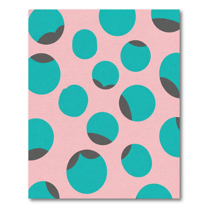 Aqua Gray Teal Polka Dot Rug