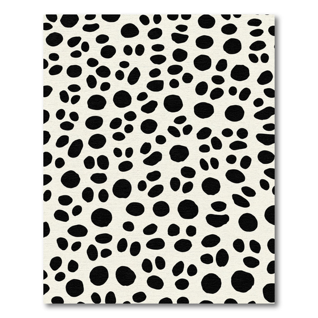 Cream Black Polka Dot Spot Rug