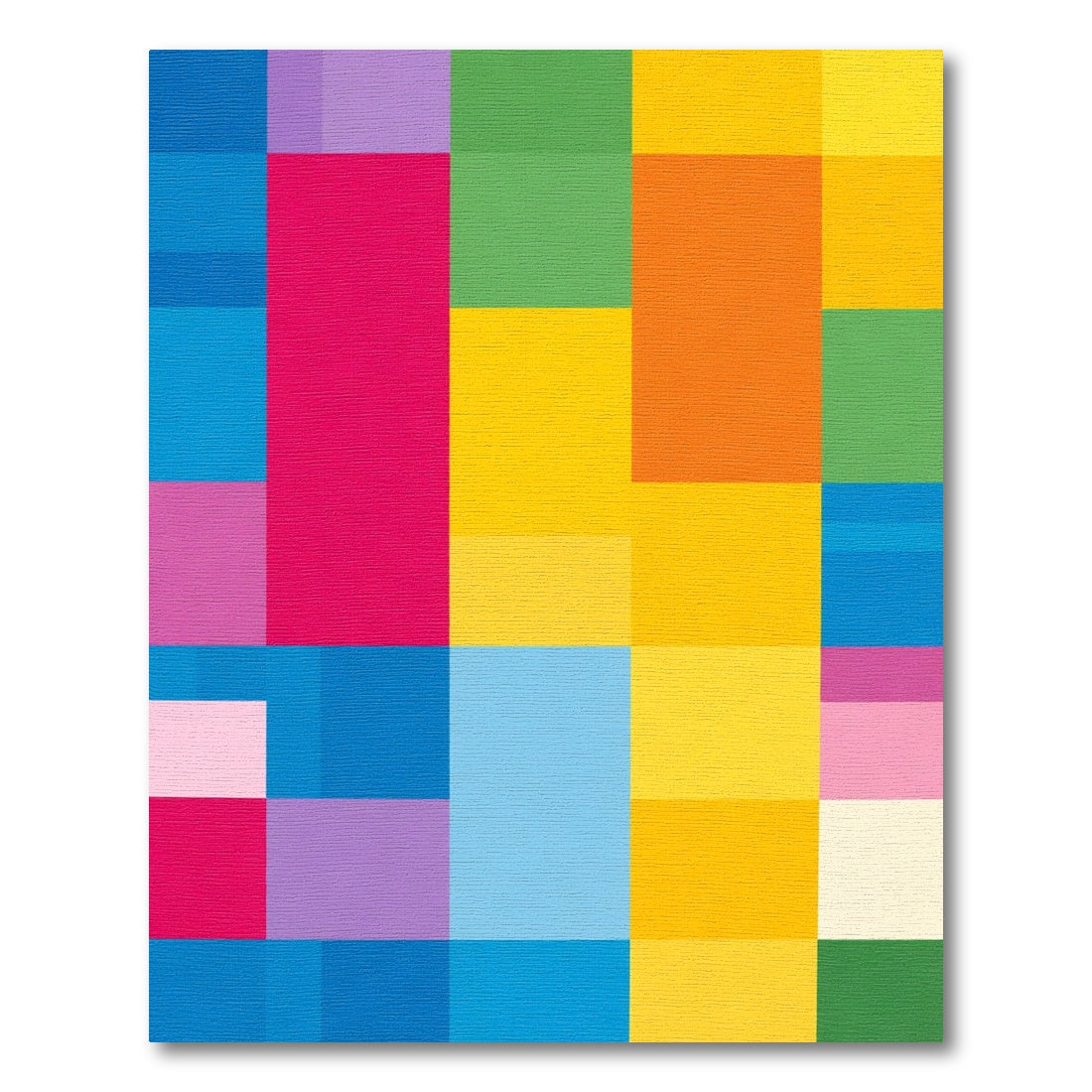 Vibrant Color Block Geometric Rug