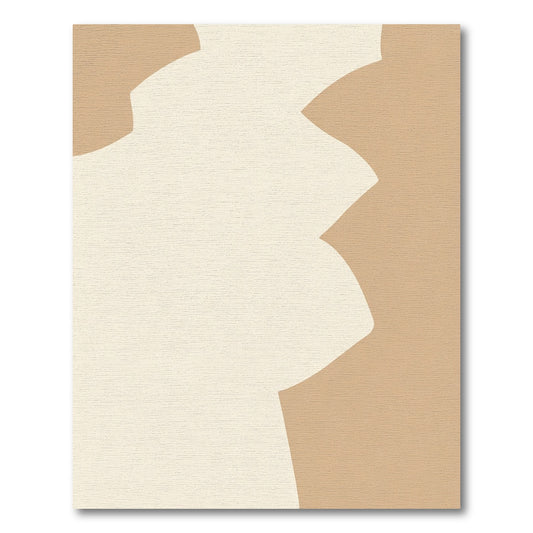 Neutral Cream And Beige Curves Rug