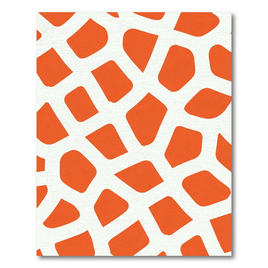 Orange White Giraffe Spot Composition Rug