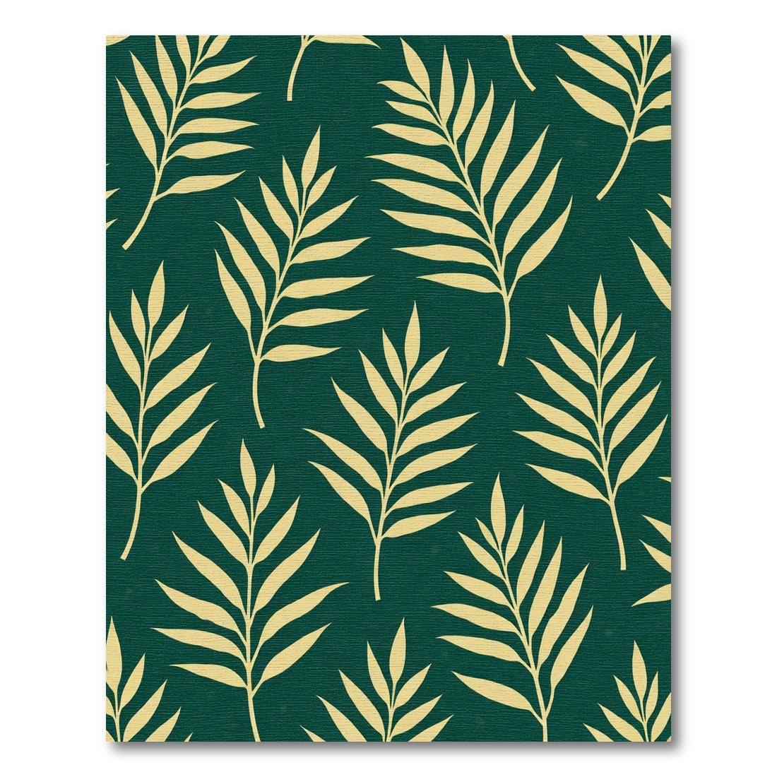 Emerald Green Tropical Palm Leaf Rug