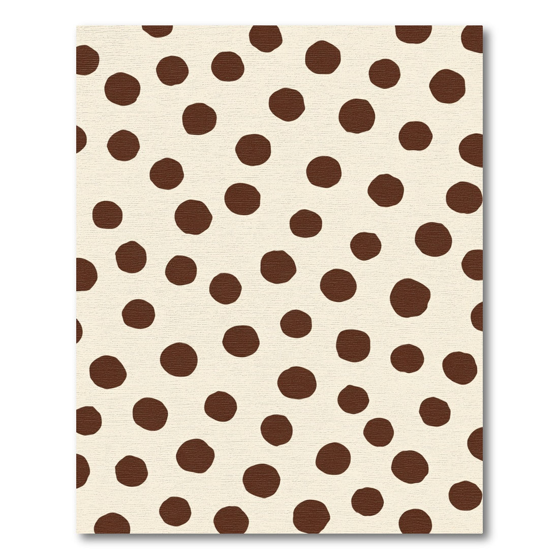 Cream Brown Polka Dot Scatter Rug