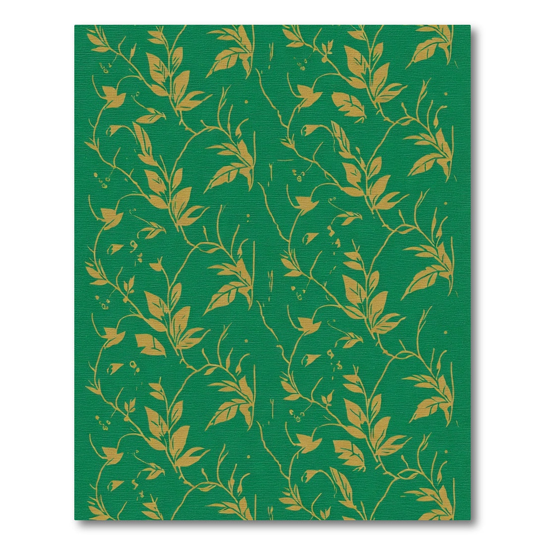 Emerald Gold Botanical Vine Rug