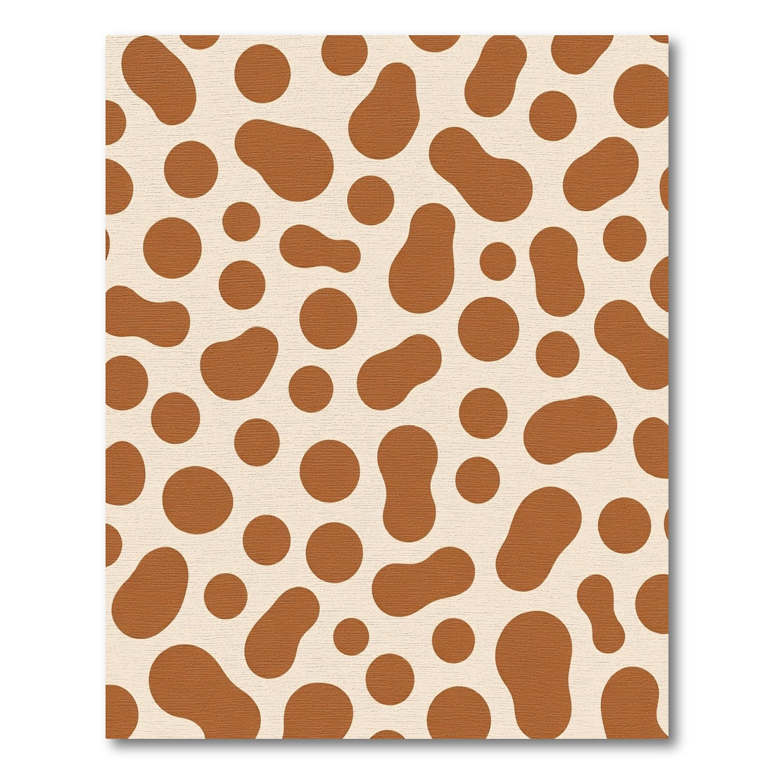 Brown Spots Cream Abstract Organic Surface Rug