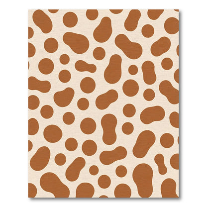 Brown Spots Cream Abstract Organic Surface Rug