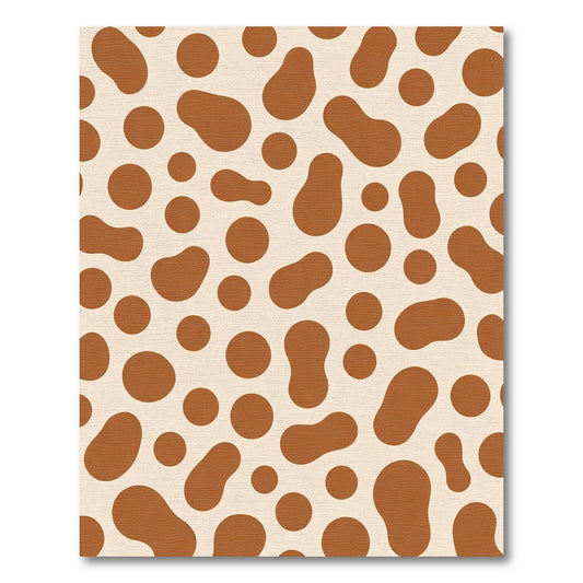 Brown Spots Cream Abstract Organic Surface Rug