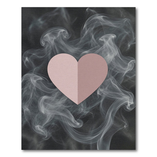 Pink Heart Smoke Swirl Rug