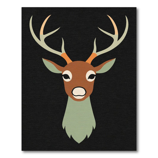 Brown Deer Forest Graphic Rug