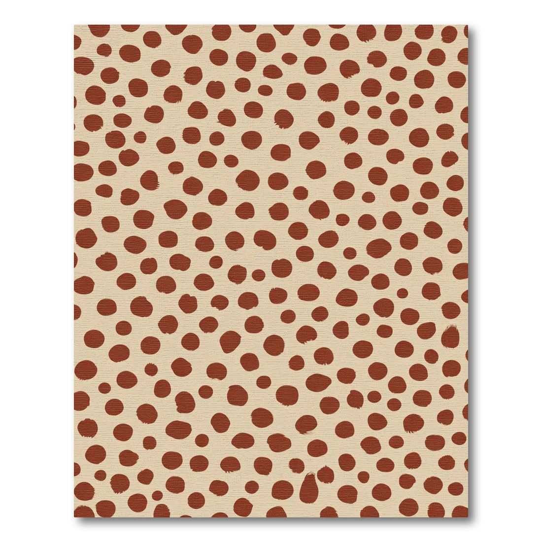 Earthy Tan Brown Polka Dot Rug