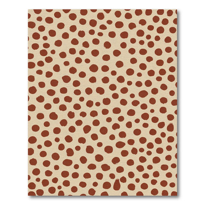 Earthy Tan Brown Polka Dot Rug