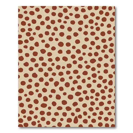 Earthy Tan Brown Polka Dot Rug