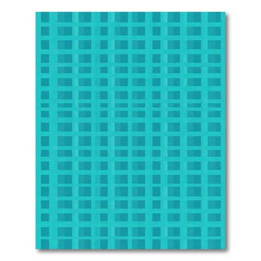 Cyan Plaid Intersecting Lines Rug