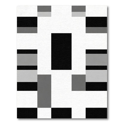 Monochromatic Geometric Block Arrangement Rug