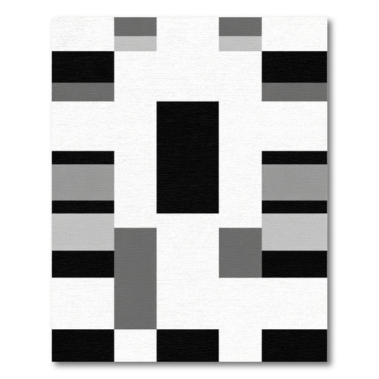 Monochromatic Geometric Block Arrangement Rug