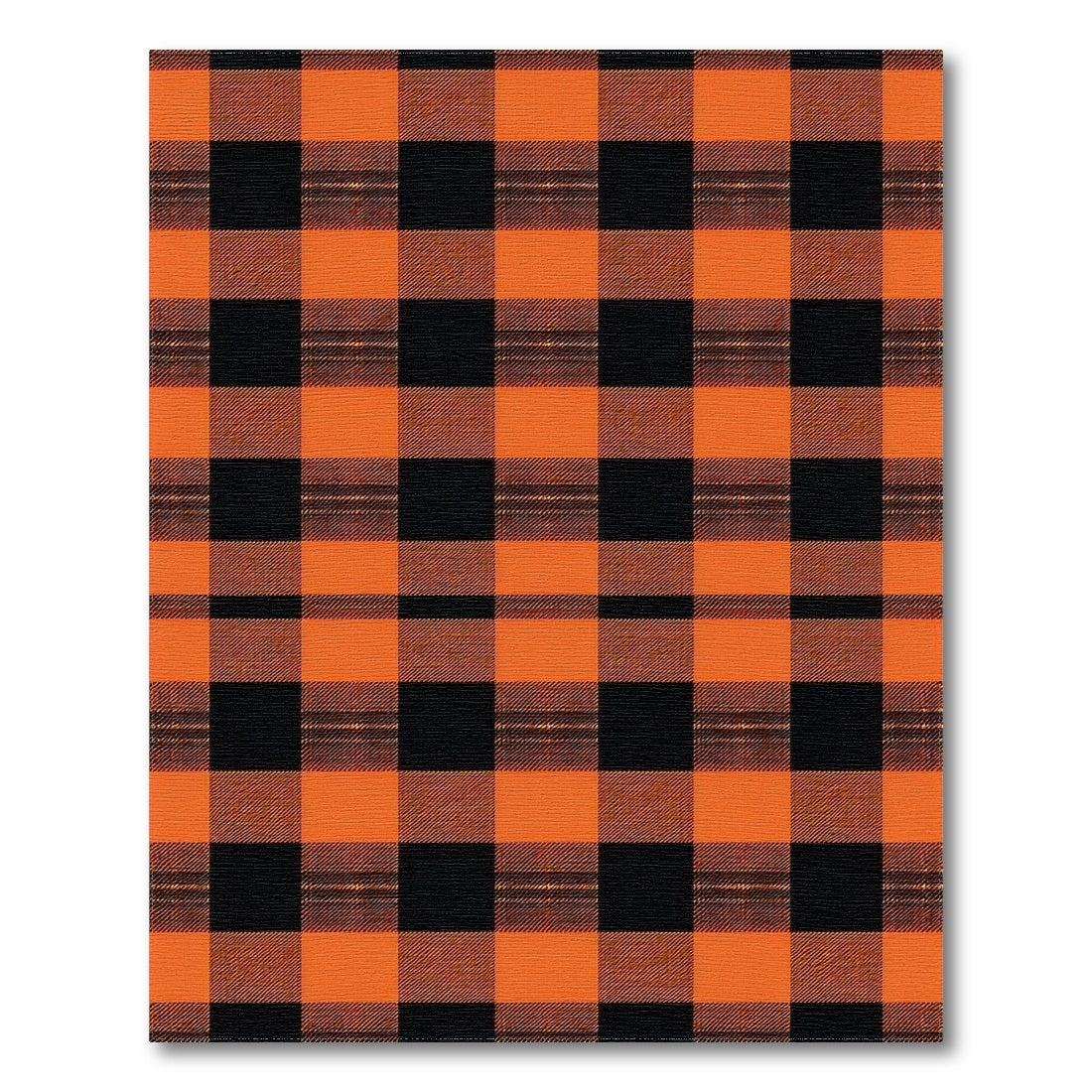 Black Orange Black Buffalo Plaid Area Rug