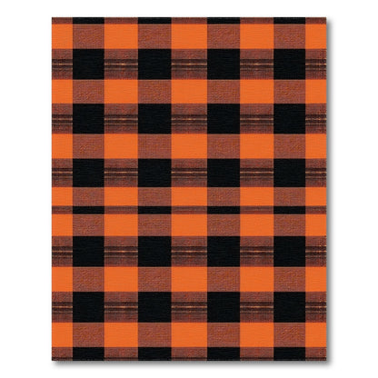 Black Orange Black Buffalo Plaid Area Rug