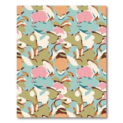 Pastel Colorful Abstract Organic Flow Rug