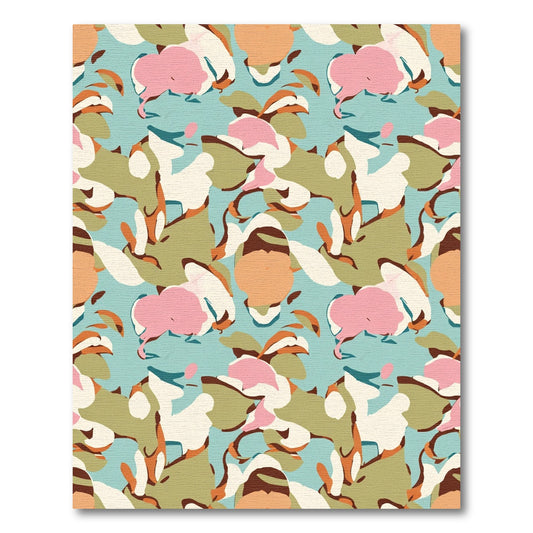Pastel Colorful Abstract Organic Flow Rug
