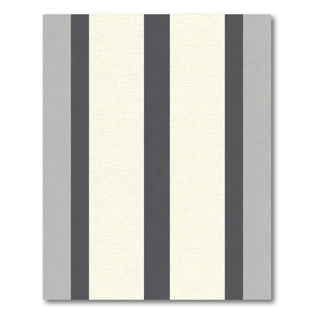 Bold Cream Charcoal Vertical Stripe Rug