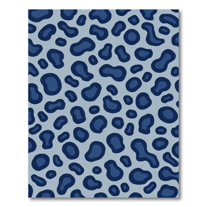 Deep Blue Organic Spots Rug