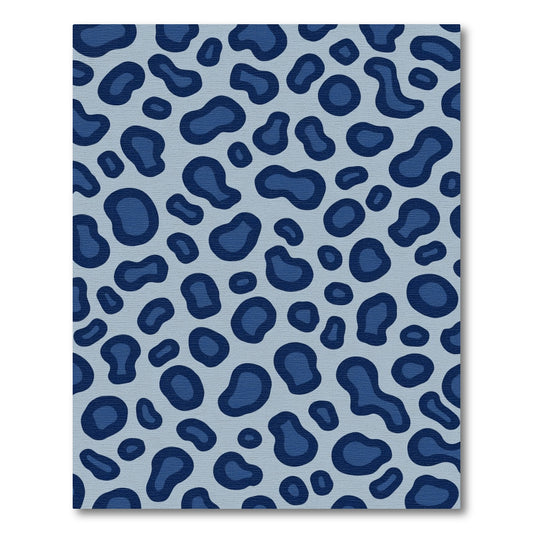 Deep Blue Organic Spots Rug