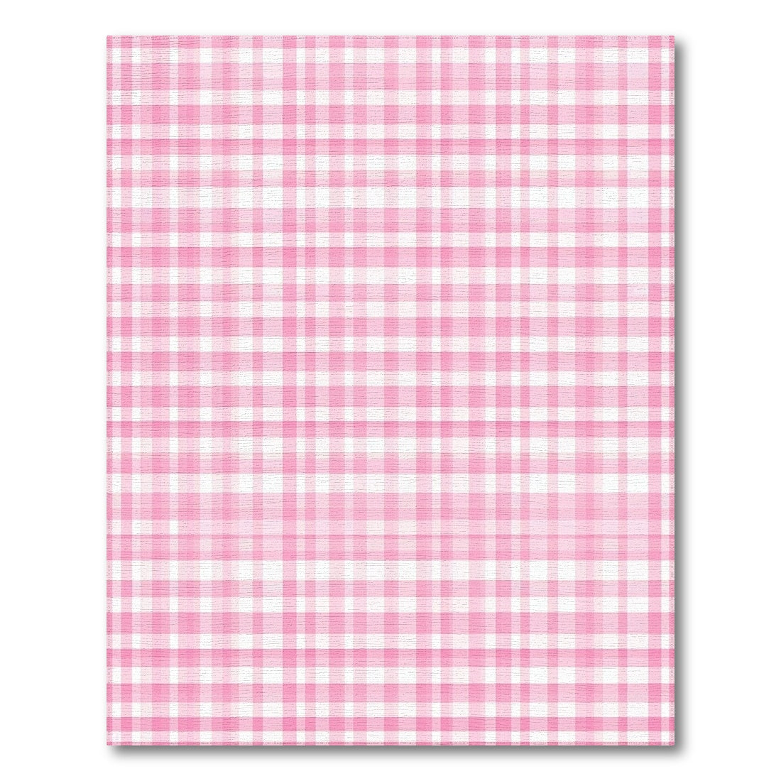 Geometric Modern Gingham Pink Gingham Checkered Washable Area Rug