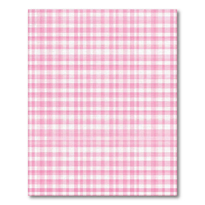 Geometric Modern Gingham Pink Gingham Checkered Washable Area Rug