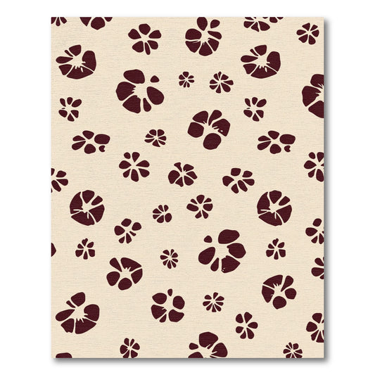 Deep Red Flower Scatter Rug