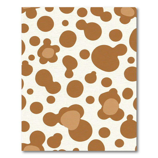 Brown Spotted Abstract Blob Rug