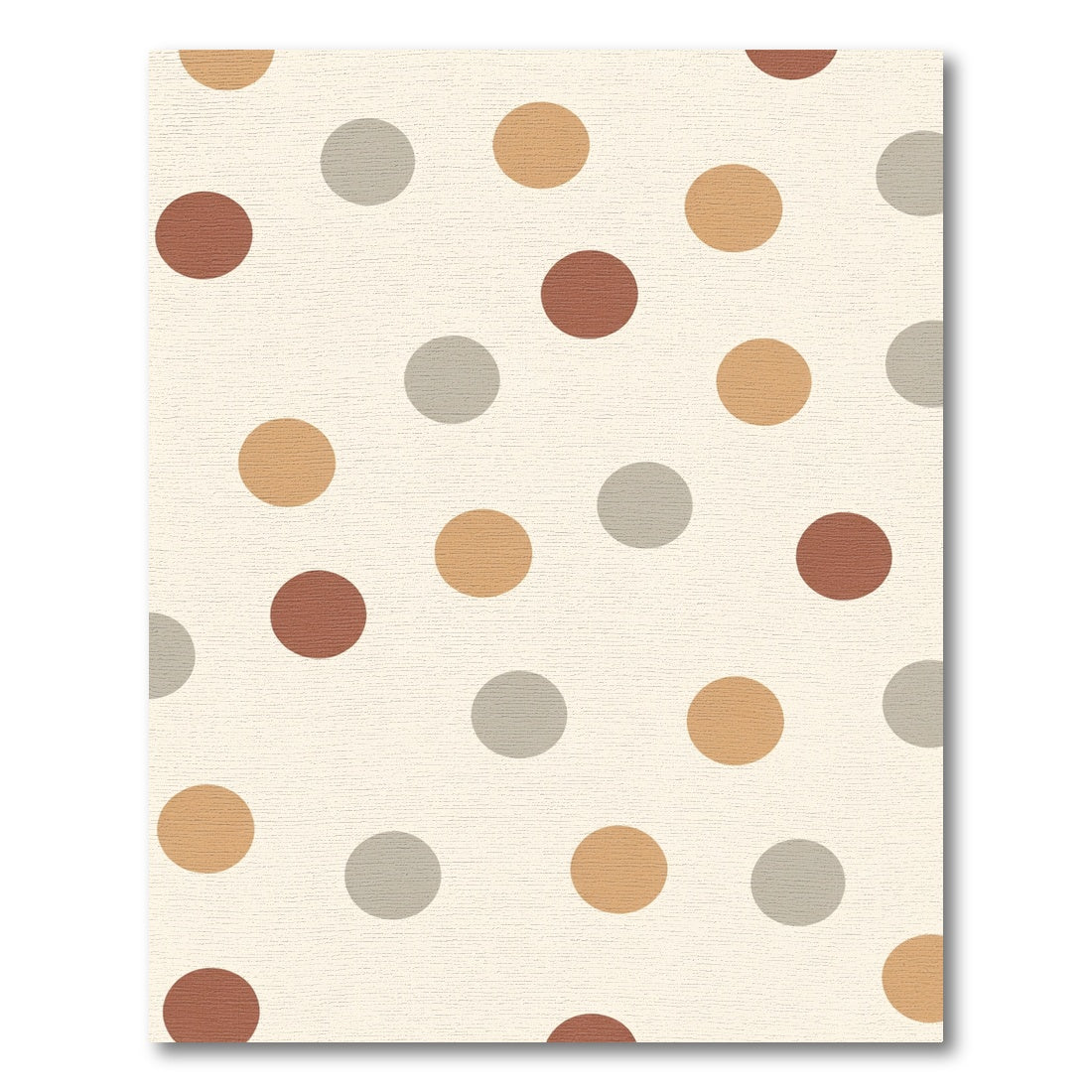 Earthy Tone Polka Dot Circles Rug